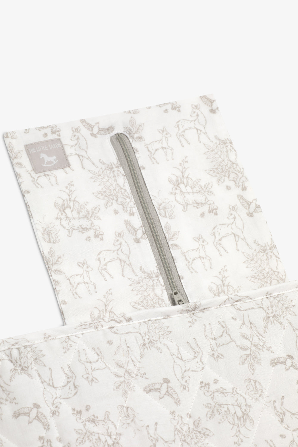 Travel Change Mat, white woodland and fawn hare print