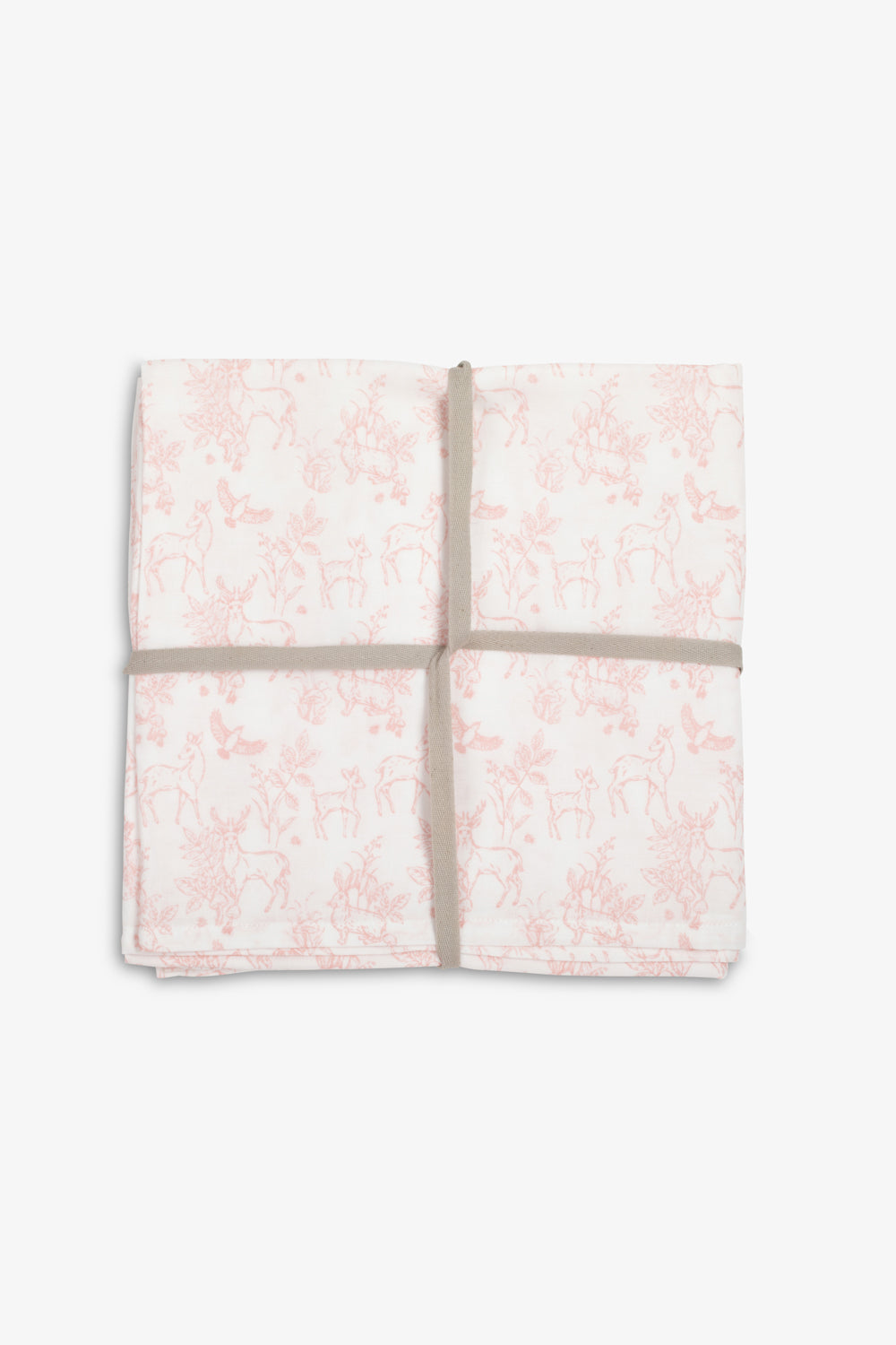 Large Muslin Blanket/Scarf, rose pink woodland print