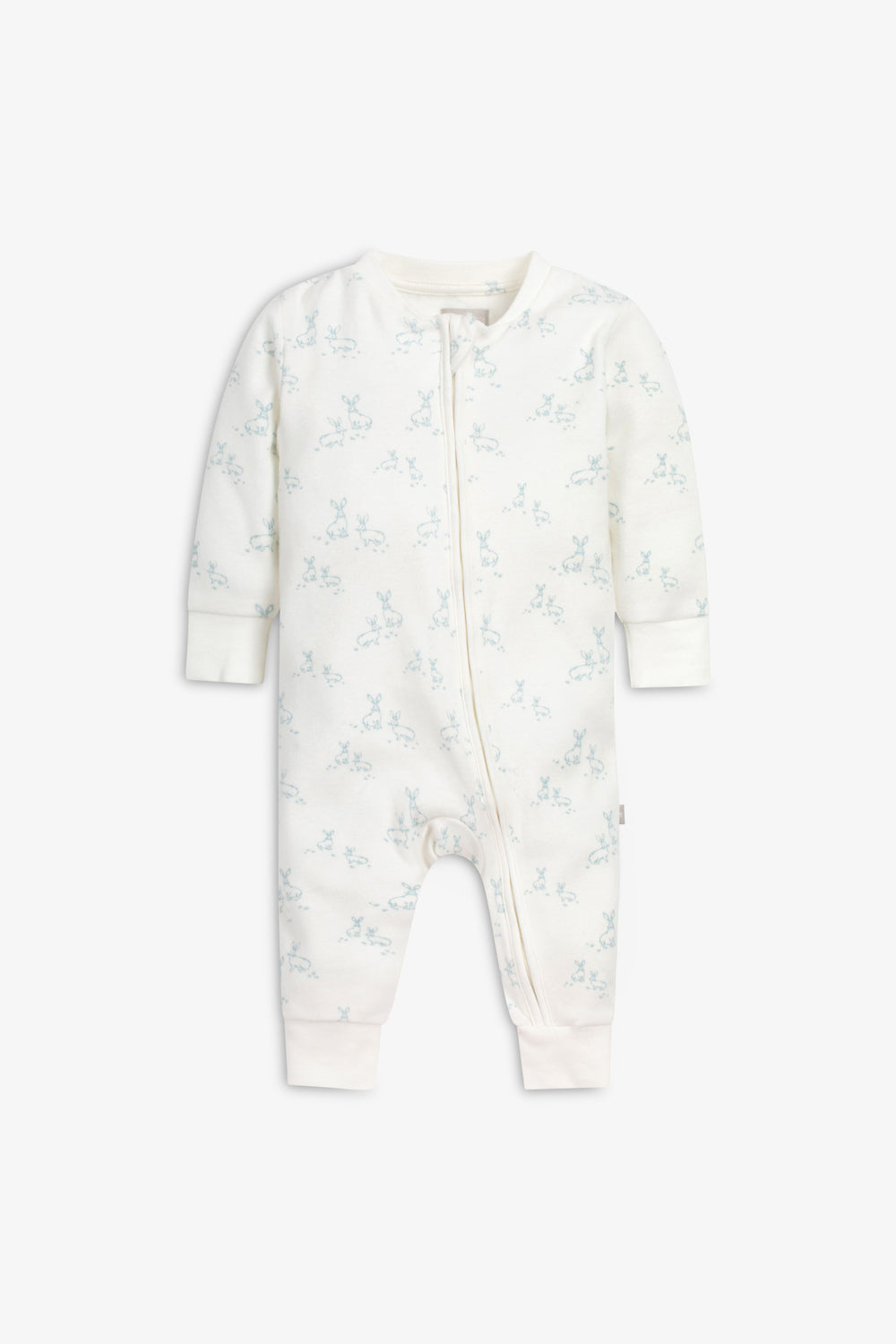 Sleepsuit and Bunny Gift Set, little blue hare print