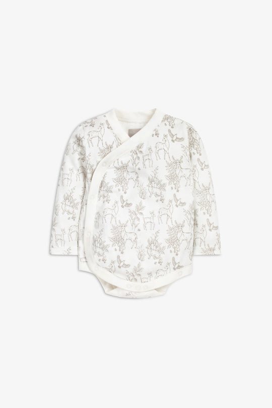 Welcome Little Baby Gift Set, white woodland print