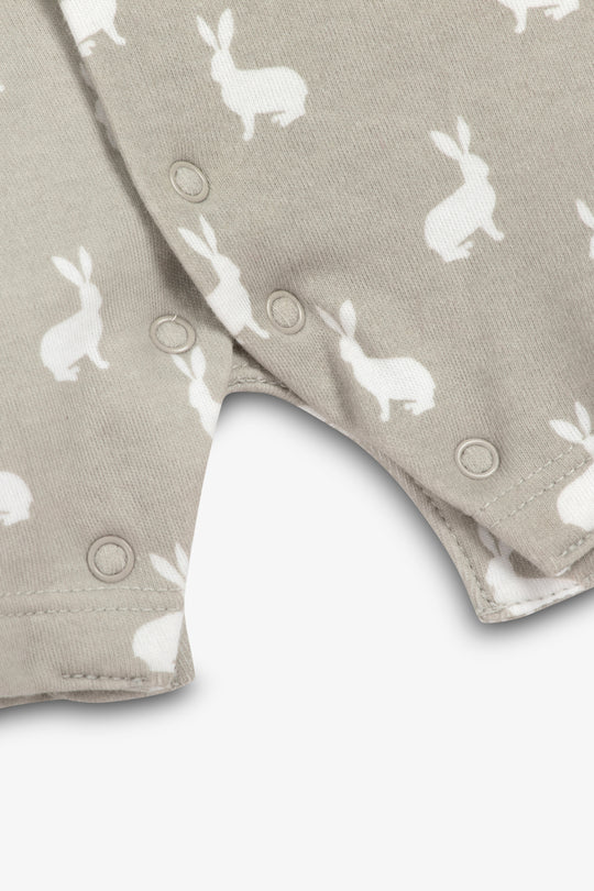 Jersey Shorty Romper - fawn hare print