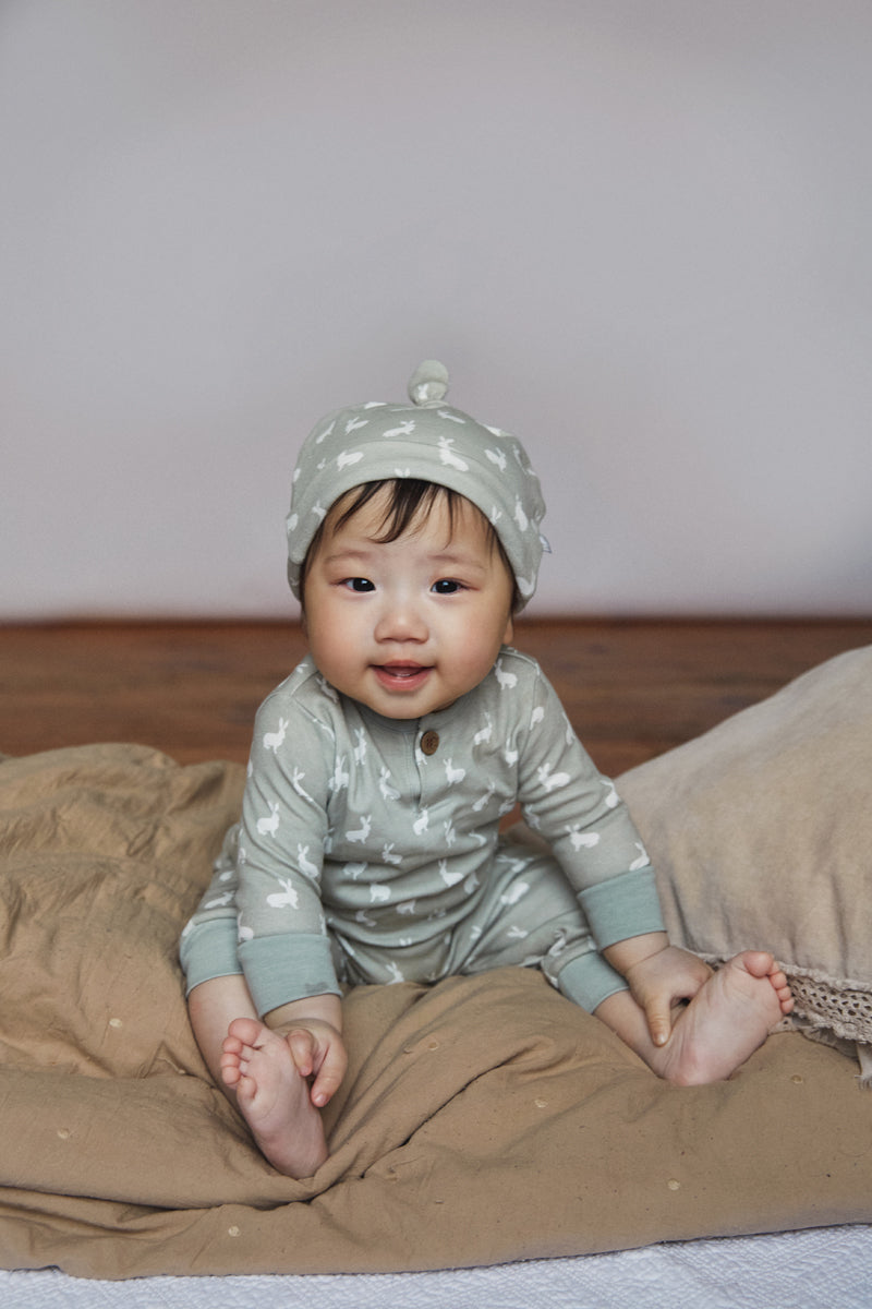 Top and Pants Set, fawn hare print