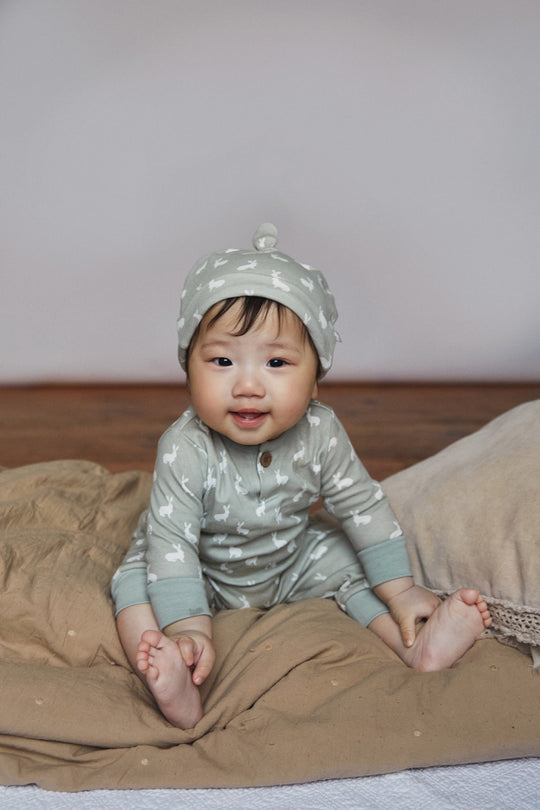 Top and Pants Set, fawn hare print