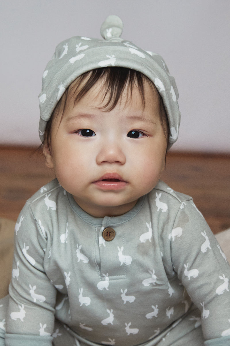 Top and Pants Set, fawn hare print