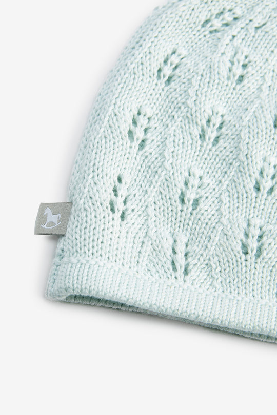 Cotton Knitted Hat, blue