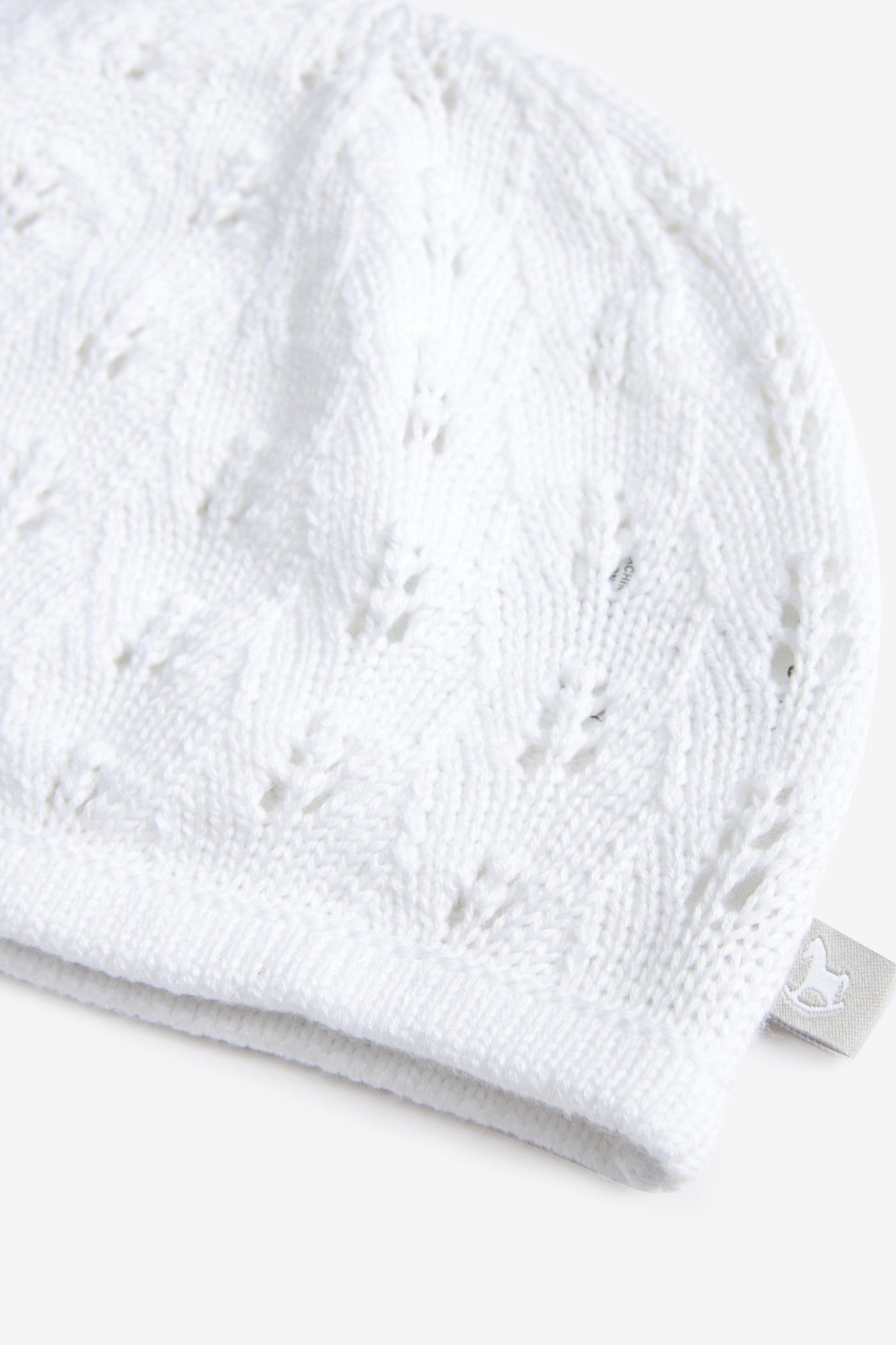White Cotton Knitted Hat