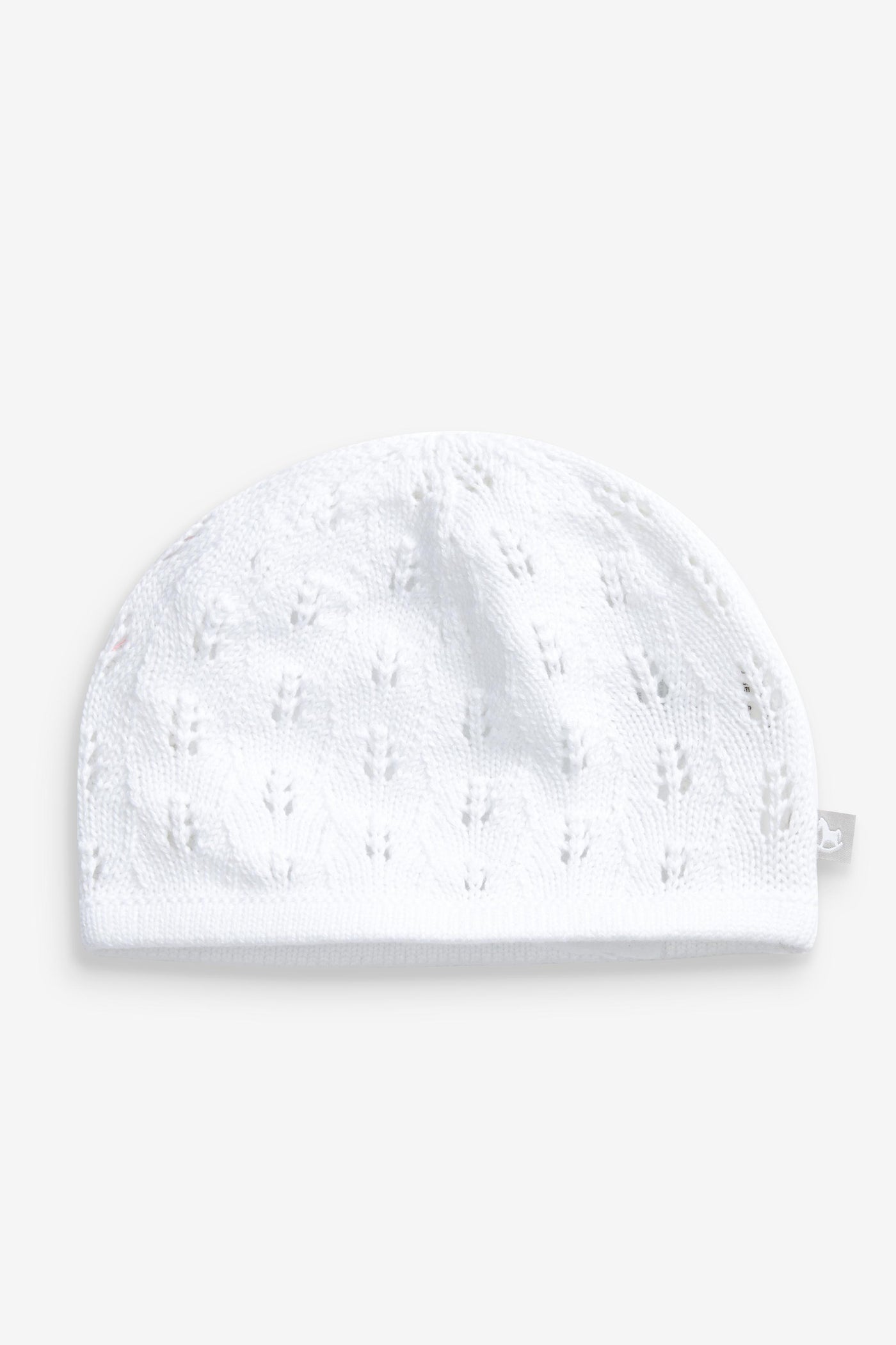 White Cotton Knitted Hat