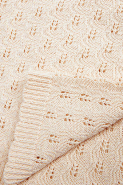 Pointelle Blanket, pink