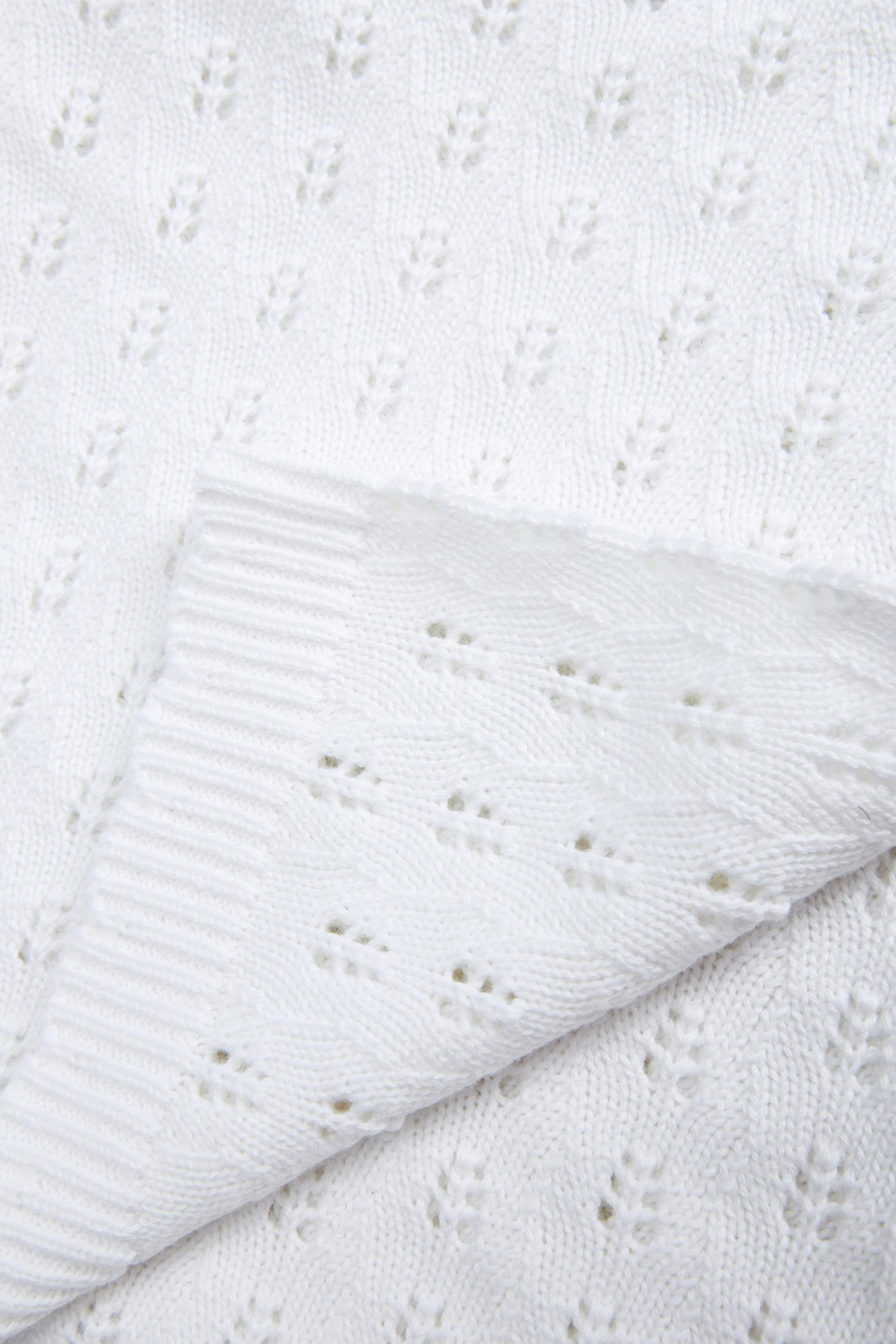 Pointelle Blanket, white