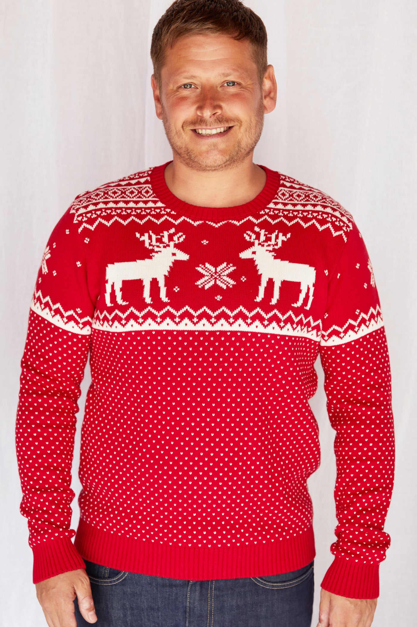 Red Reindeer Sweater Mens