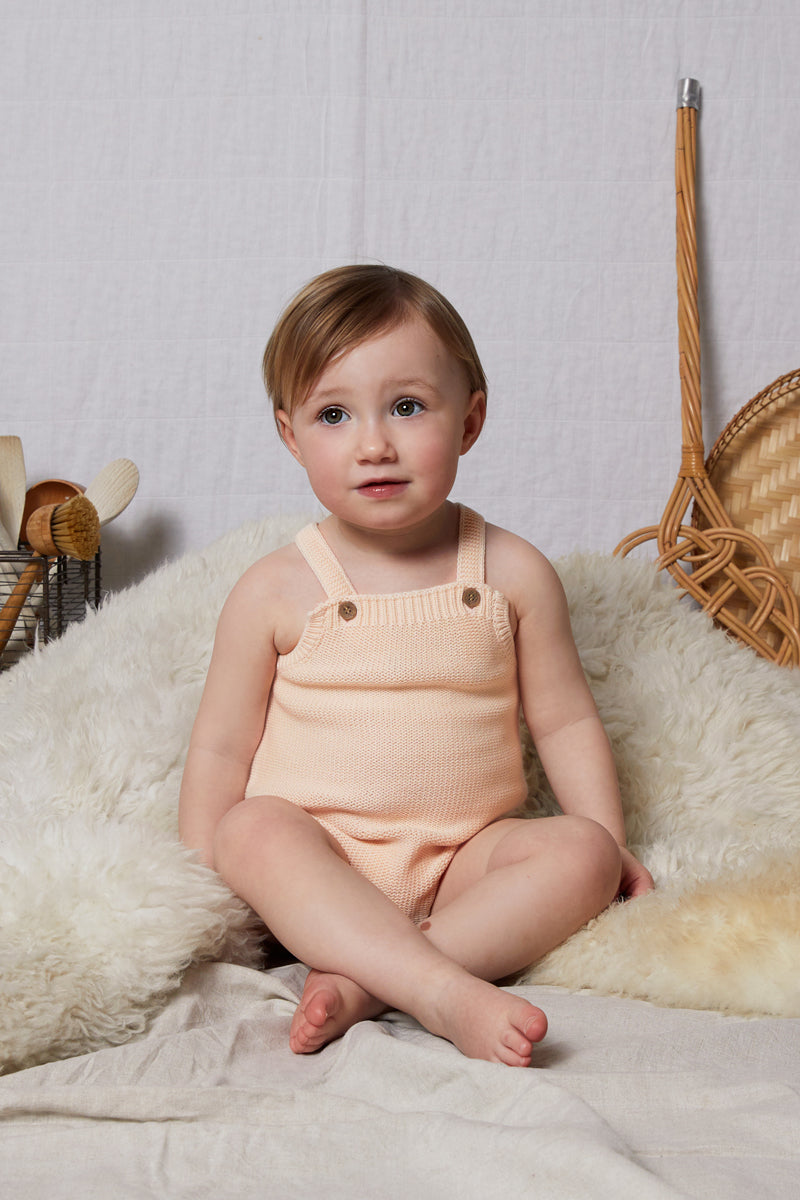 Pink Knitted Baby Romper